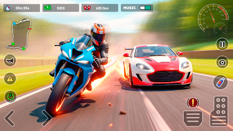 TurboX: Moto & Car Racing Game screenshot