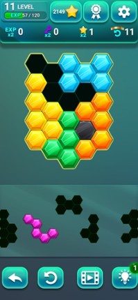 Hexa Gems Puzzle screenshot