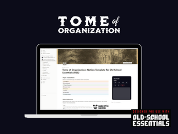 Tome of Organization Notion Template: Designed for Old-School Essentials screenshot