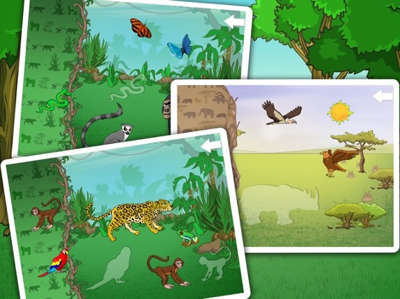 Wild animals in the forest, the jungle and the savannah screenshot
