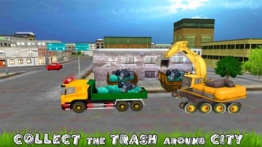 City Excavator Garbage Truck Image