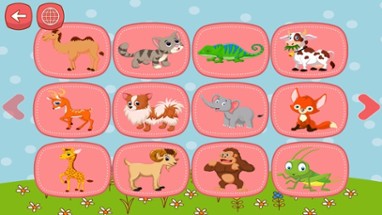 English Animal Zoo Puzzles - ABC First Words Image