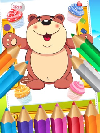 Teddy Bear Coloring Book Drawing for Kid Games screenshot