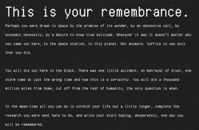you will die alone out here in the black Image