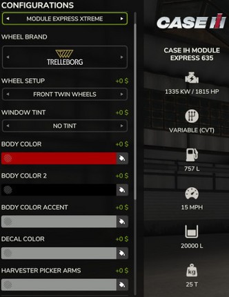 FS25 Case IH Module Express 635 Edit Image