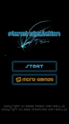 Planet simulation screenshot