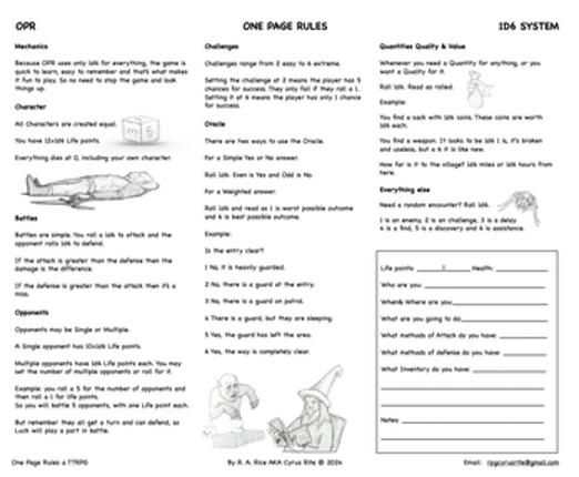 One Page Rules Image