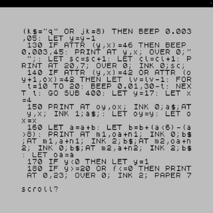 YouTube Platform game series - ZX Spectrum BASIC Image