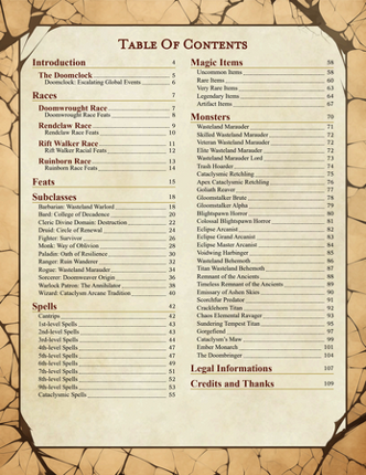 Apocalypse Codex: The Catalysm Handbook screenshot