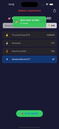 Ballistic Game screenshot