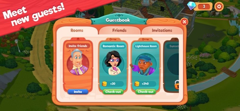 Delicious B&B: Decor & Match 3 screenshot