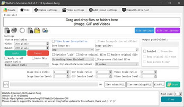 Waifu2x-Extension-GUI screenshot