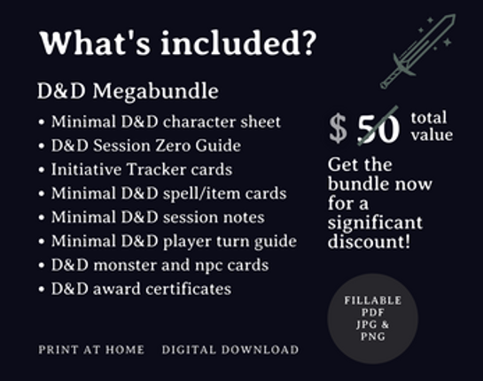 D&D Megabundle | Dungeons and Dragons | Character Sheet | DnD screenshot