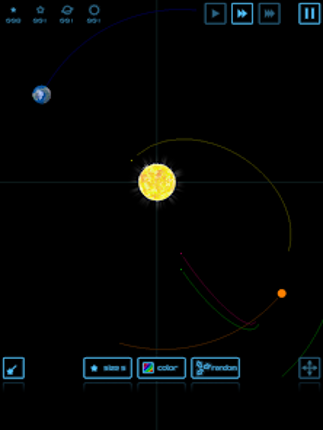 Planet simulation screenshot