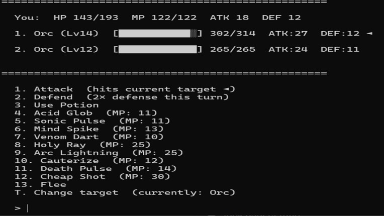 Greywind's Legacy - A Text Based, Skill Progression, RPG Image