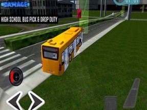 High School Bus Driving Image