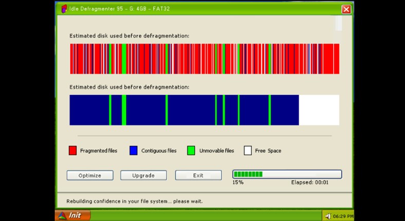 Idle Defragmenter 95 screenshot