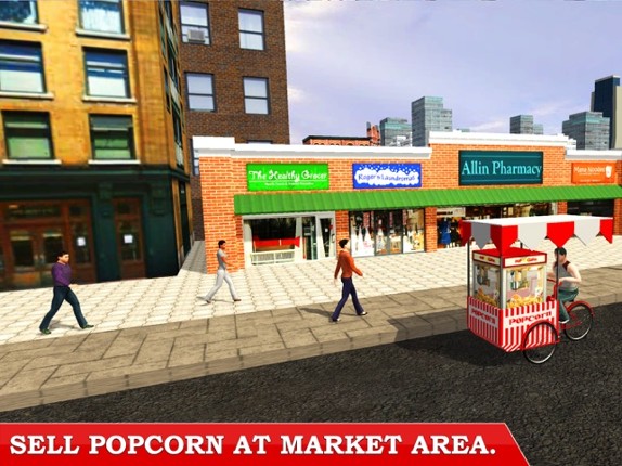 Popcorn Hawker 3D Simulation –Be City Delivery Boy Image
