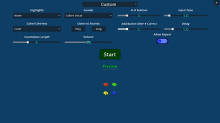 Simon's Memory screenshot