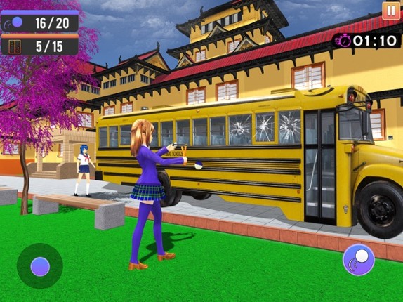 Anime Girl Life High School 3D Image