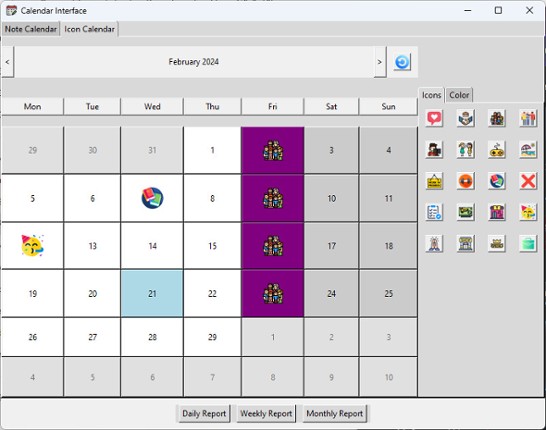 Calendar Notess screenshot