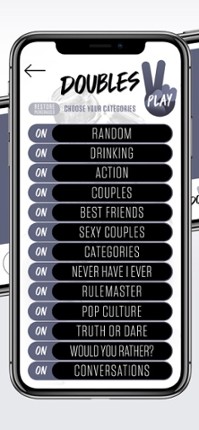 Doubles: Drinking Games for 2 screenshot