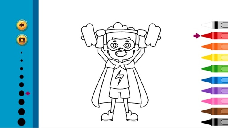 Superhero Kids Coloring Book - Painting Game screenshot