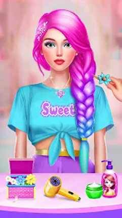 Braided Hair Salon MakeUp Game screenshot