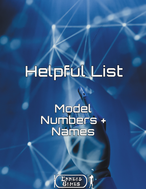 Games like Helpful List Model Numbers + Names