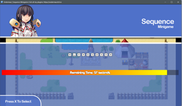 RPG MAKER MZ Plugin: Sequence Minigame Image