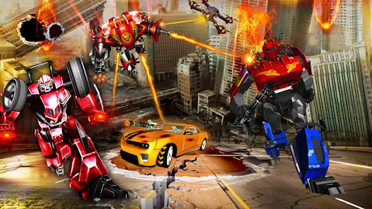 Robot Car Drone Transform Image