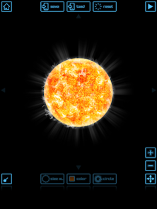 Planet simulation screenshot