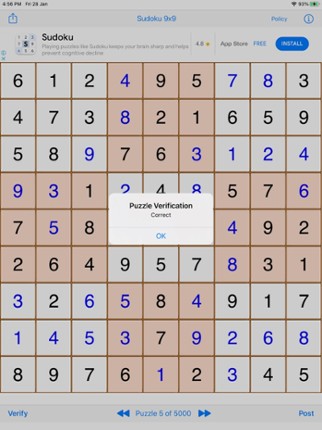 Sudoku 9x9 Game Image