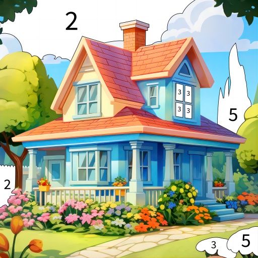 Games like House Color - Paint by number