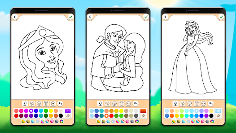 Princess Coloring Game screenshot