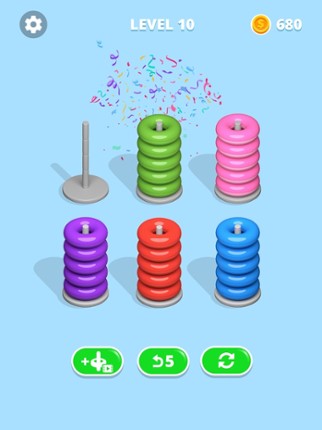 Hoop Stack - Color Hoop 3D screenshot