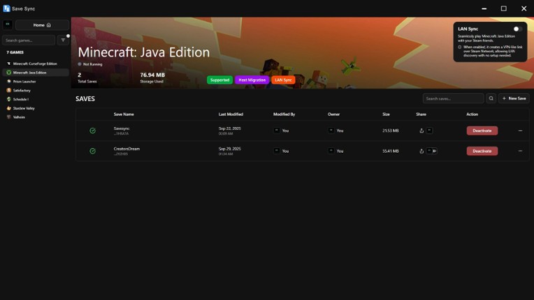 SaveSync: Co-op Save Sharing Made Easy screenshot