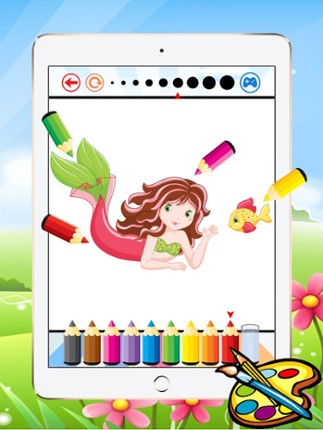 Princess &amp; Mermaid Coloring Book - All In 1 Sea Drawing screenshot