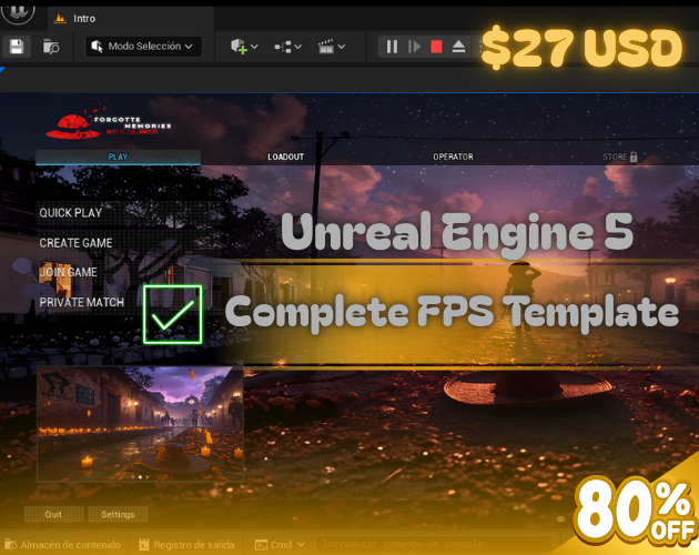 Games like Complete FPS template for Unreal Engine 5 — includes Blueprints and weapon system