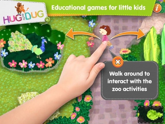 Zoo Explorer - HugDug animals activity game for little kids. Image