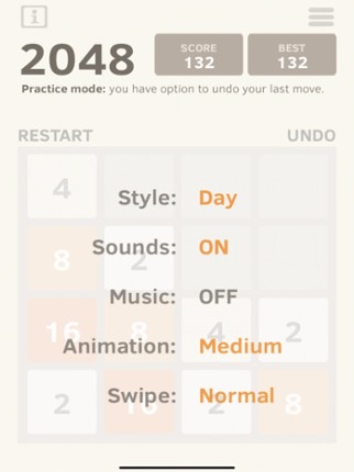 2048 Number Puzzle game screenshot