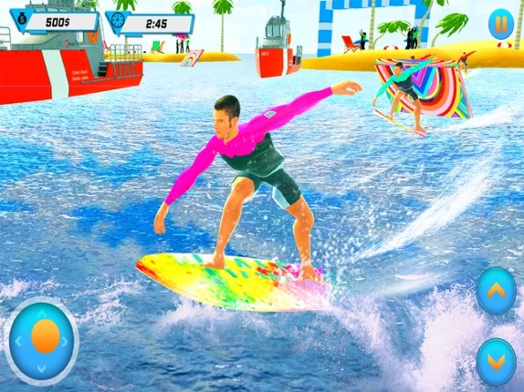 Beach Water Surfing Fun Race Image