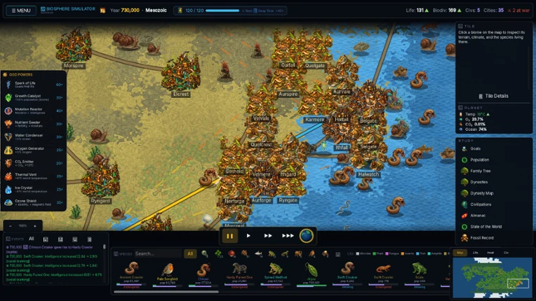Biosphere Simulator screenshot