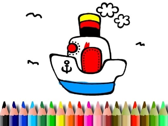 BTS Boat Coloring Image