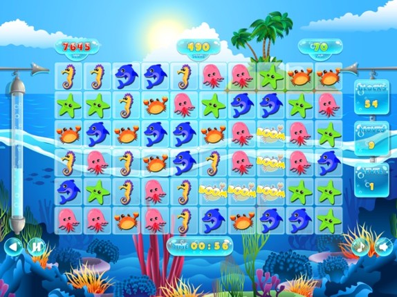 Fish Sea Animals Puzzle Fun Match 3 Games Relax Image