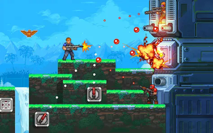 Gun Force Side-scrolling Game Image