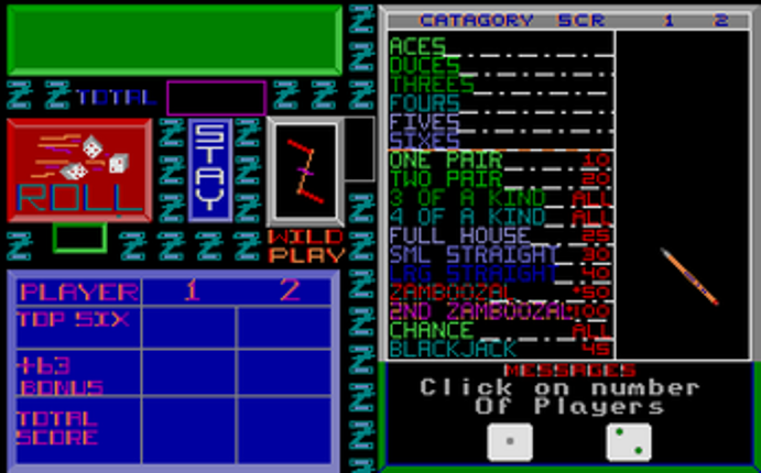 Atari ST 2020 Zamboozal Poker Dice (1989) Image