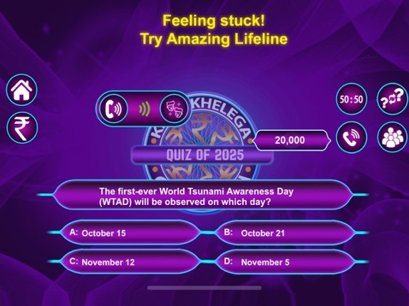 KBC Crorepati Quiz 2025 Hindi screenshot