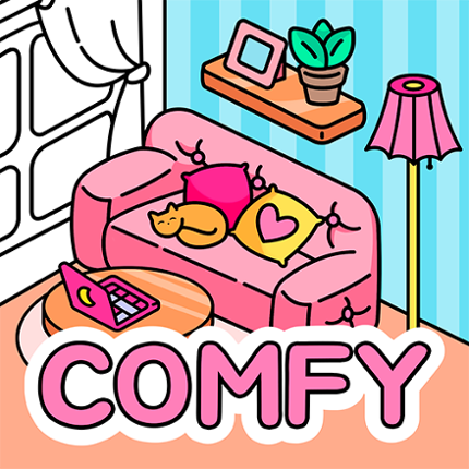 Cozy Home: Comfy Coloring Book Image