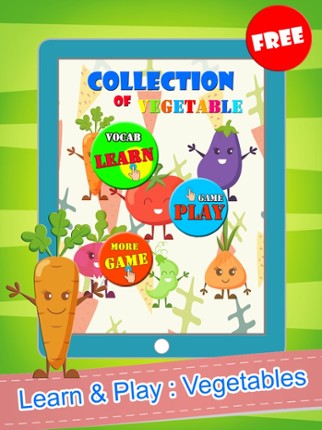 Vegetable Word Picture Matching Puzzles Fun Games screenshot